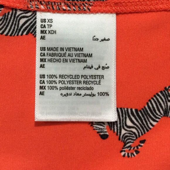 Elegant Orange Patterned Women's Blouse - Picture 3 of 5